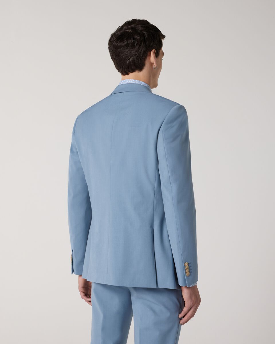 Wool Blend Tailored Jacket, Chalk Blue, hi-res